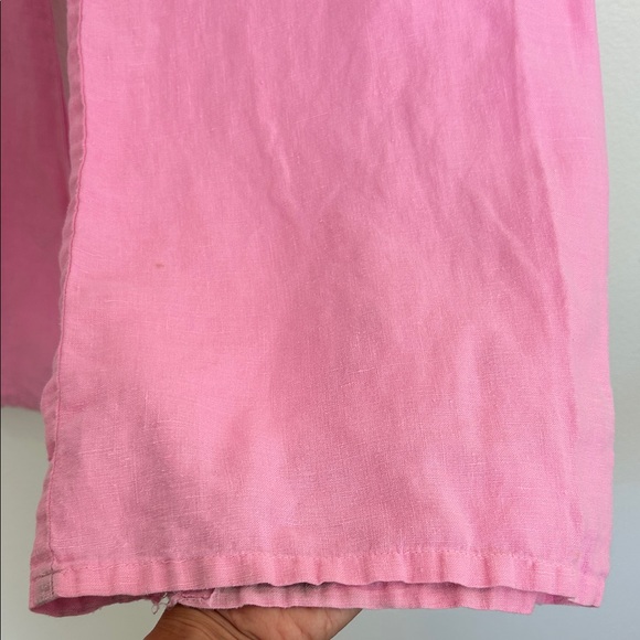 Vintage Juicy Couture Pink Linen Drawstring Pants Size L Y2K - Picture 5 of 11